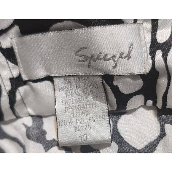 Y2K Spiegel Black/White Print Halter Maxi Dress Size 10 Formal-Wedding Wear - Picture 5 of 8